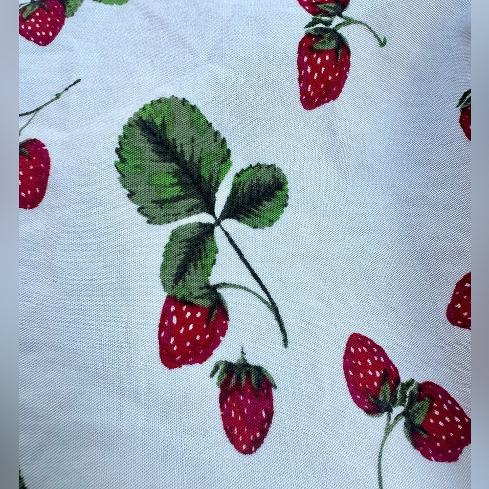 NWT Anthropologie Maeve Cecily Fit & Flare Midi Strawberries Sweetheart Dress, L - Picture 11 of 16